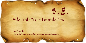Vörös Eleonóra névjegykártya