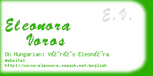 eleonora voros business card